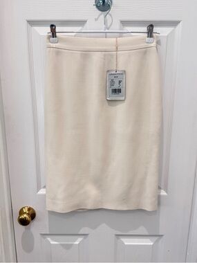 Emilio Pucci Cream Straight Pencil Skirt